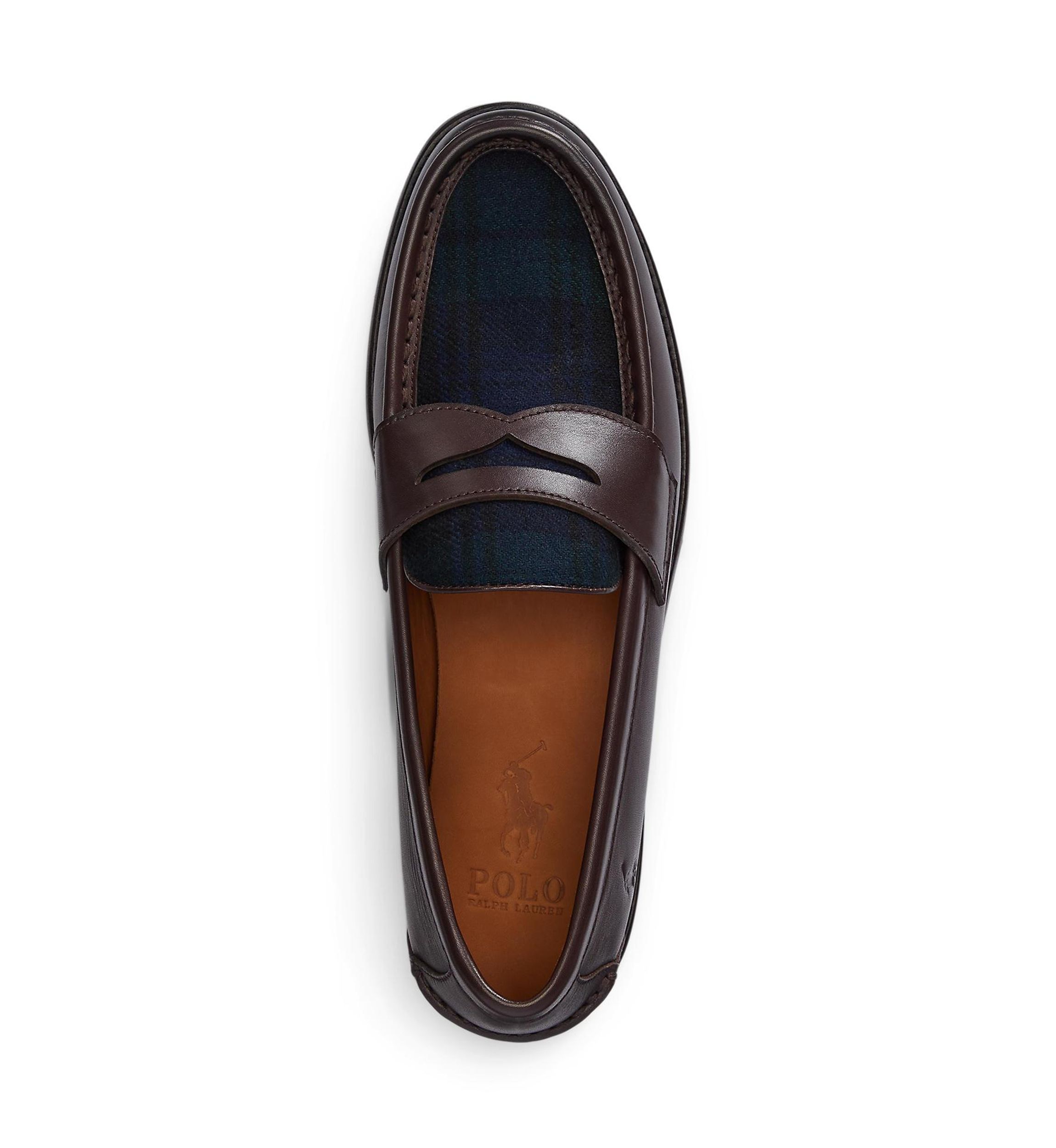 Alston Leather and Plaid Wool Penny Loafers