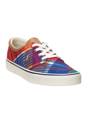 Polo Ralph Lauren Women´s Shoes Sneakers US 4 Plaid Casual Canvas