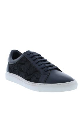 English Laundry Men's Gordon Lace up Leather Sneaker, Navy Blue, 9M -  0190320381535