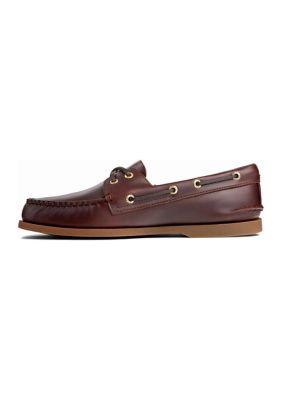 Gold Authentic Original 2 Eye Boat Shoe Loafers