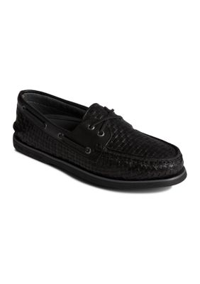 Sperry Gold 2 Eye Woven Boat Shoes belk