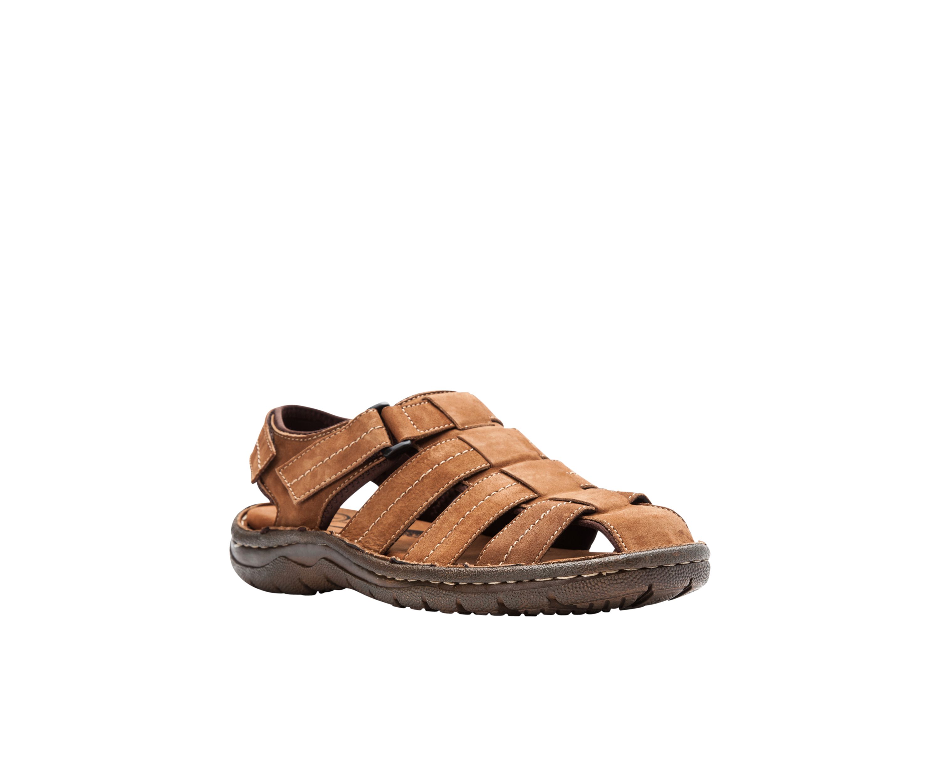 Propét Men's Hatcher Slide Sandal, Brown, 7 UK