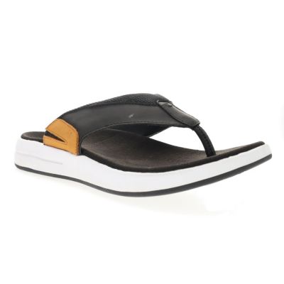 Propét Men's Easton Thong Sandals, Black, 15M