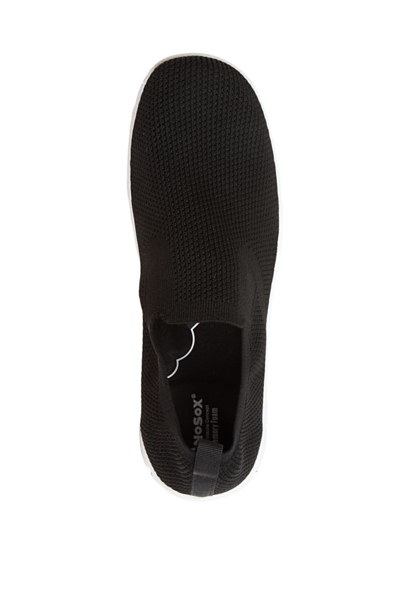 Eddy Flexible Sole Bungee Lace Slip On Oxford Hybrid Casual Sneakers