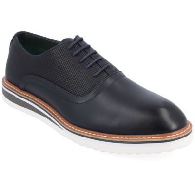 Vance Co Men's Weber Dress Shoe, Navy Blue, 12M