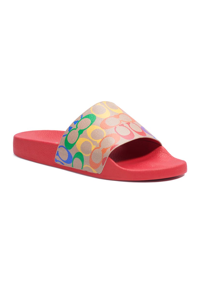 COACH Rainbow Pool Slide Sandals | Belk display picture 3