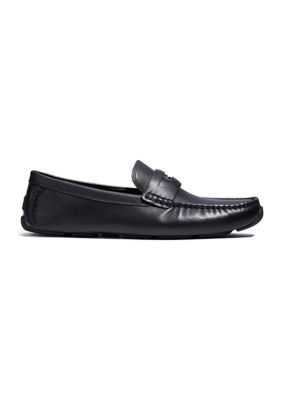 Leather Coin Driver Loafers