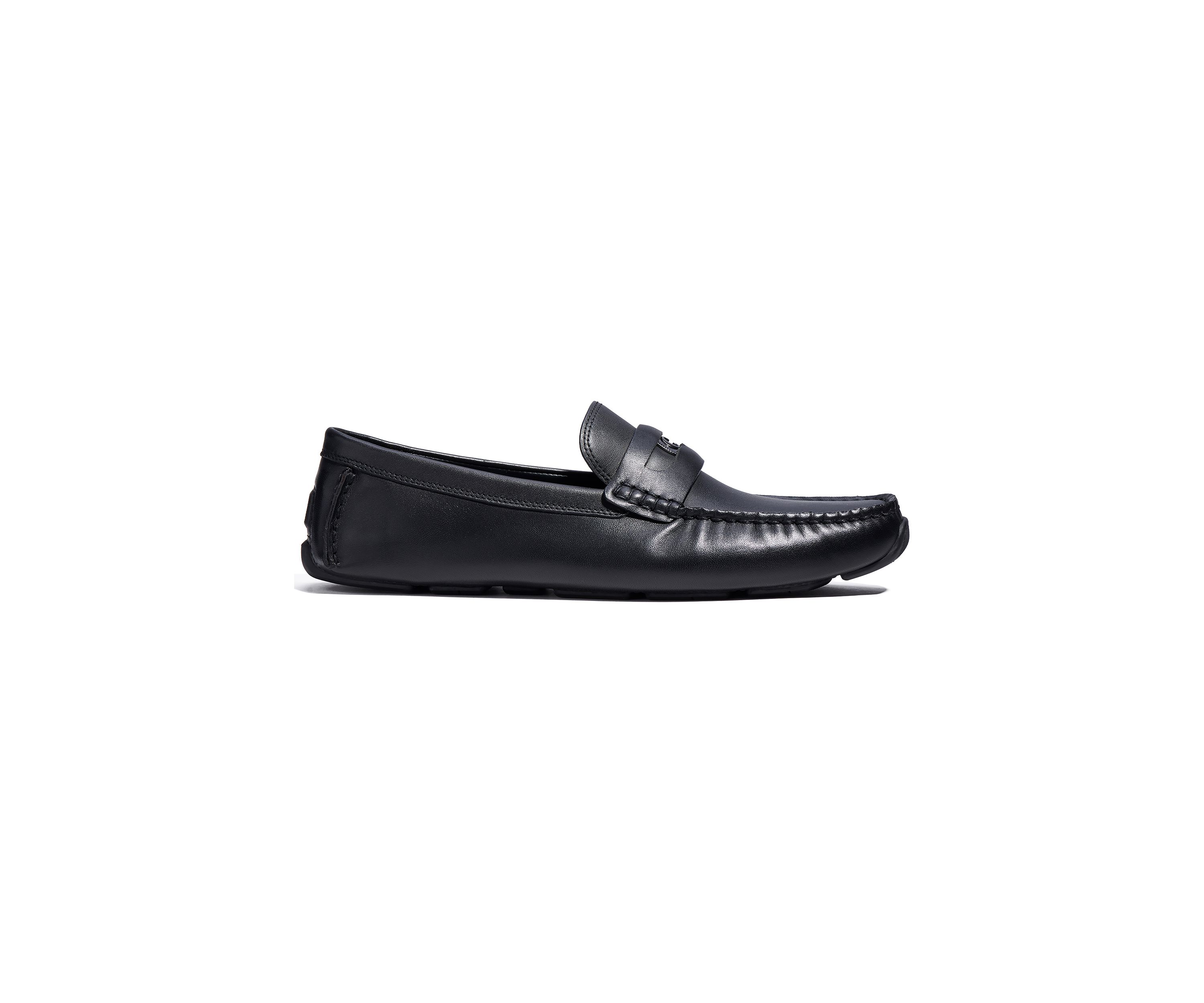 Leather Coin Driver Loafers