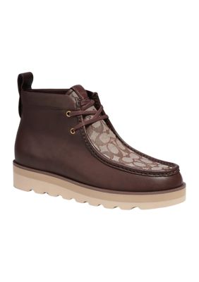 Coach Men's Signature Jacquard Chukka Boots