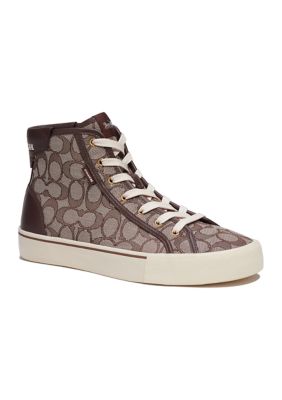 COACH Women's Signature Jacquard Skate High Top Sneakers, 13W -  0195031819285