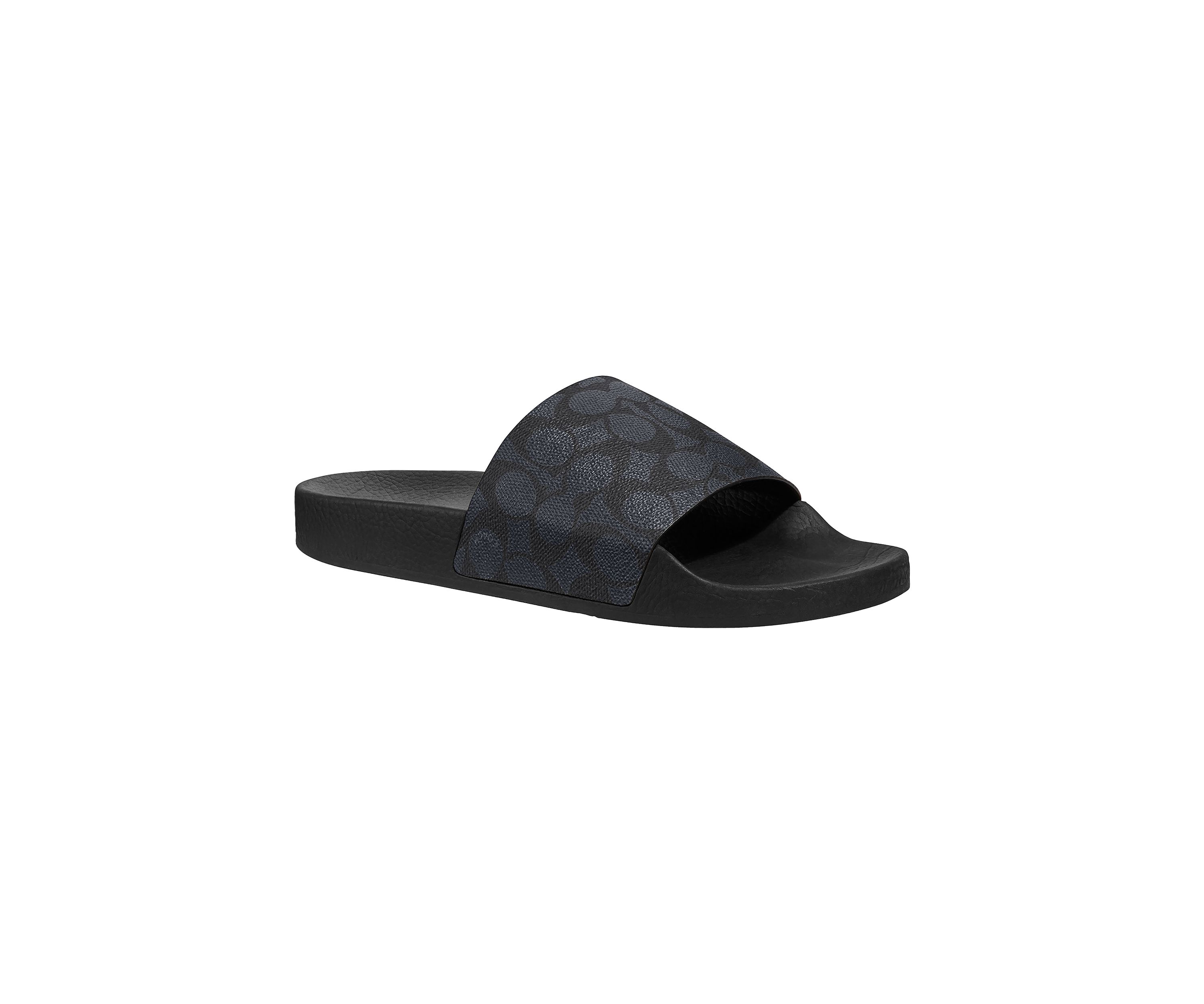 Signature Coated Canvas Pool Slide Sandals