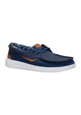 HEY DUDE Men's Welsh Heathered Loafers, Blue, 9M