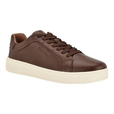 Calvin Klein Men's Wivlo Lace-up Casual Sneakers, Dark Brown, 7M