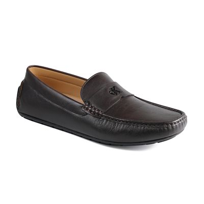 Calvin Klein Men's Follman Slip-on Casual Loafers, Dark Brown, 13M