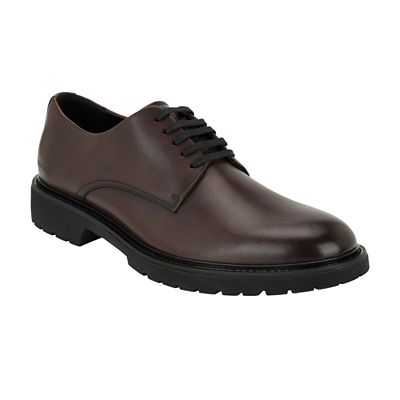 Calvin Klein Men's Dandin Lace-Up Dress Loafers, Dark Brown, 7M