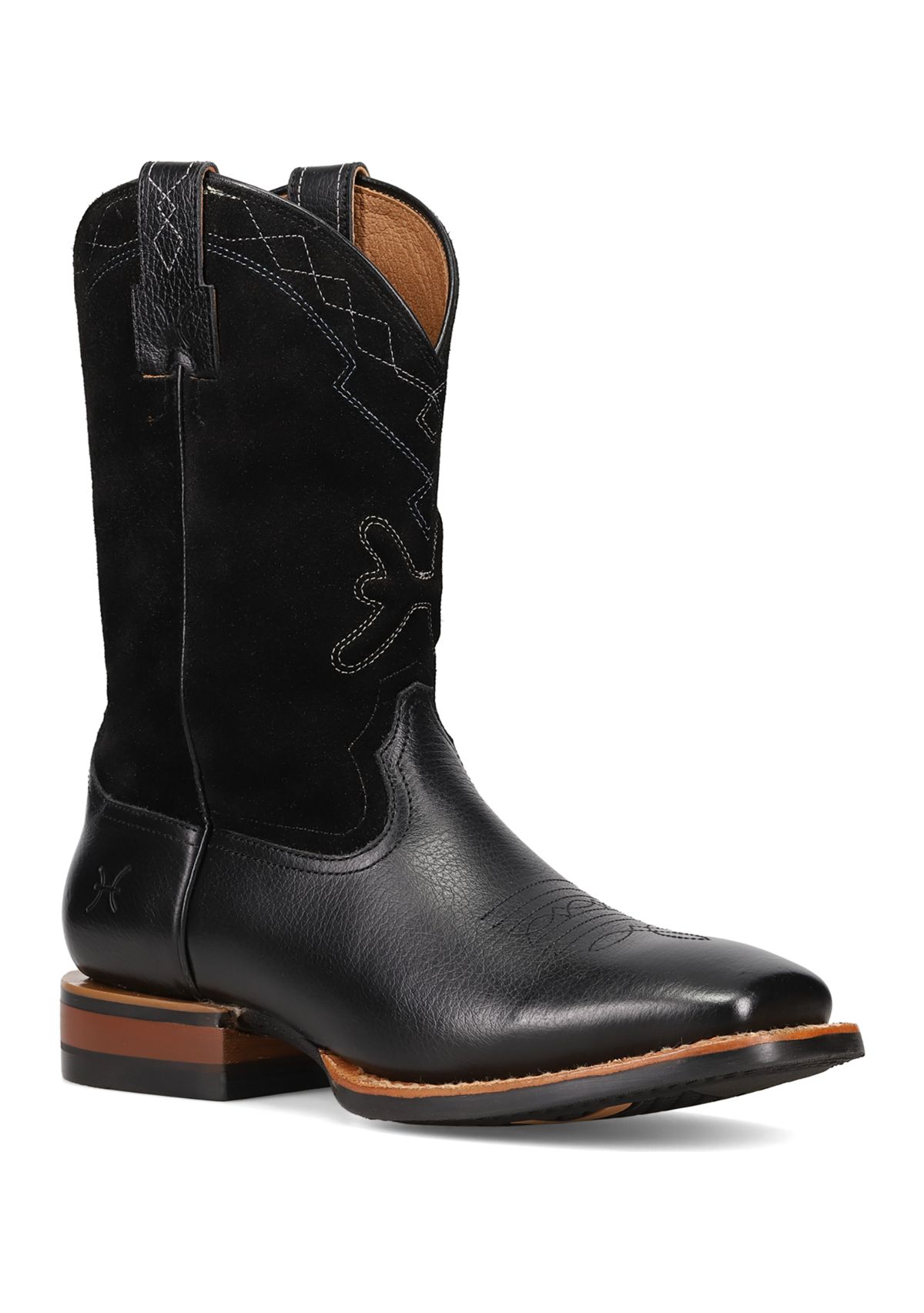 Mens Hauser Logo Stitch Square Toe Boots