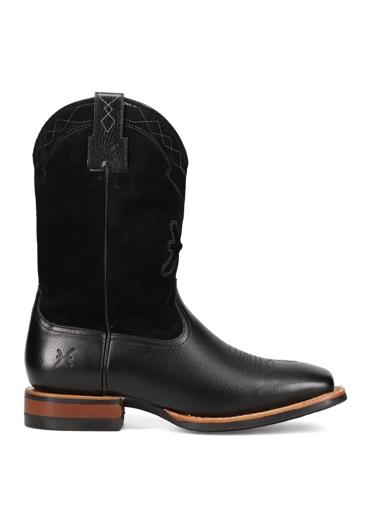 Mens Hauser Logo Stitch Square Toe Boots