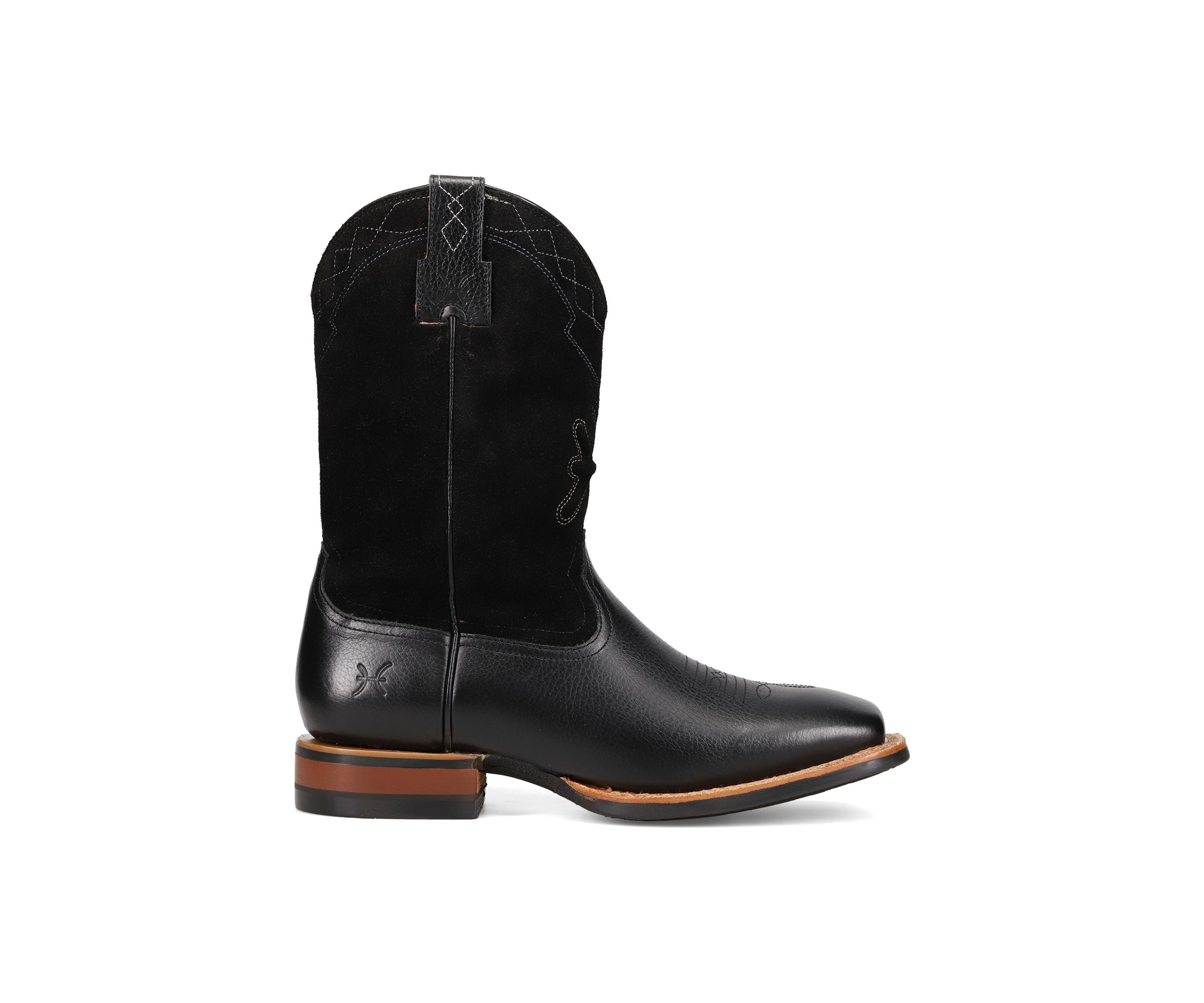 Mens Hauser Logo Stitch Square Toe Boots