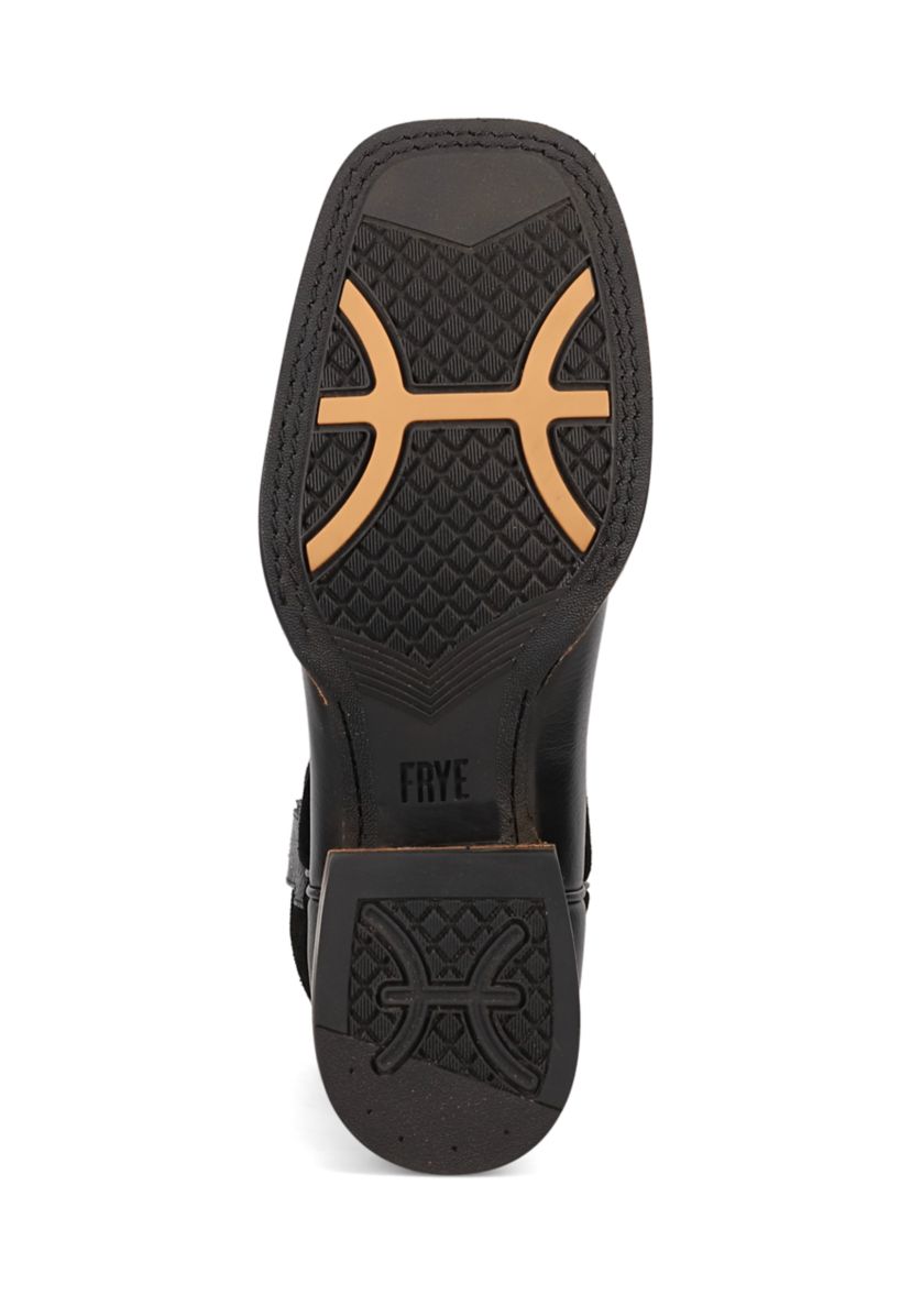 Mens Hauser Logo Stitch Square Toe Boots