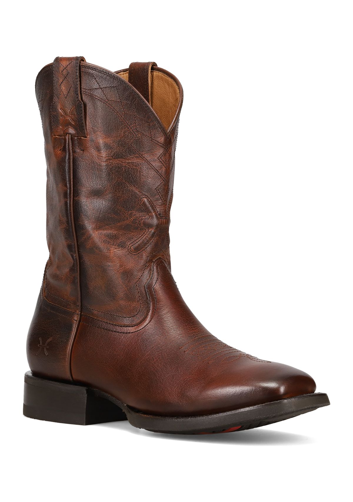 Mens Hauser Logo Stitch Square Toe Boots