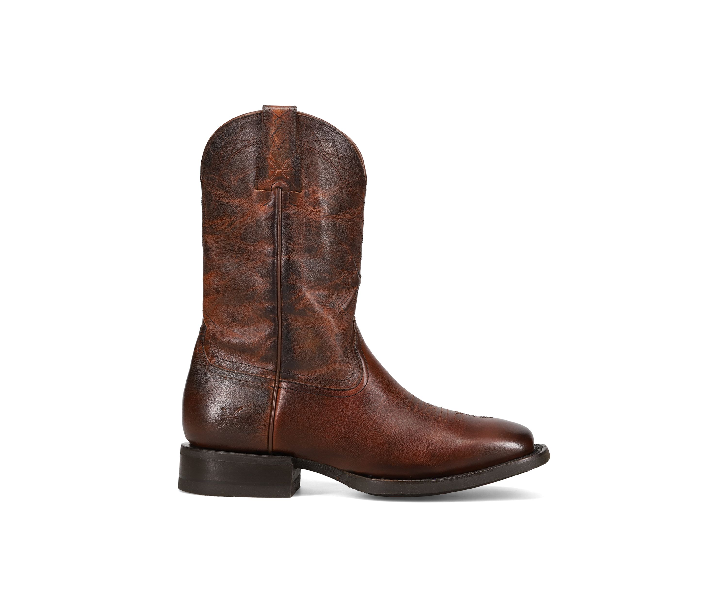 Mens Hauser Logo Stitch Square Toe Boots