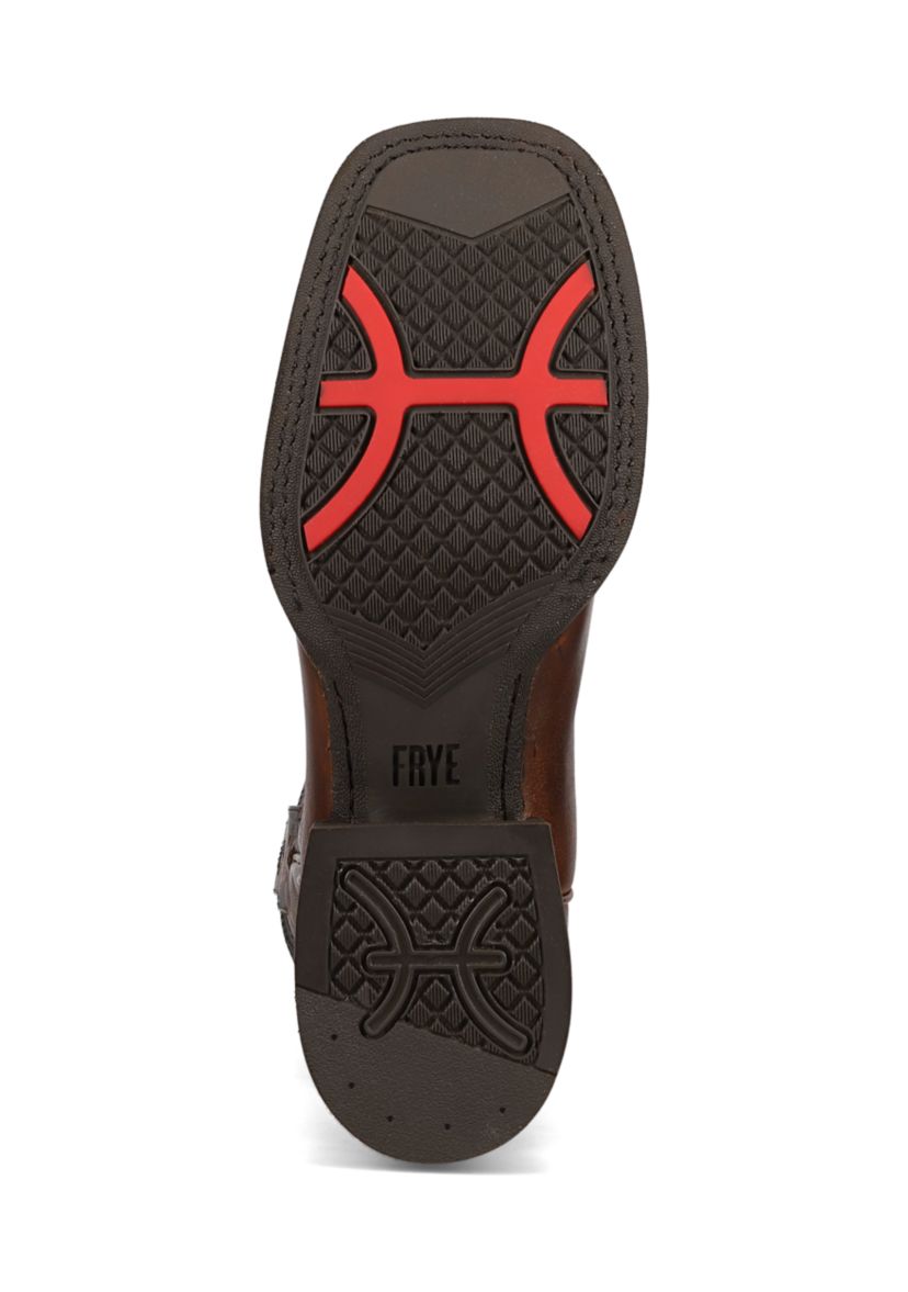 Mens Hauser Logo Stitch Square Toe Boots