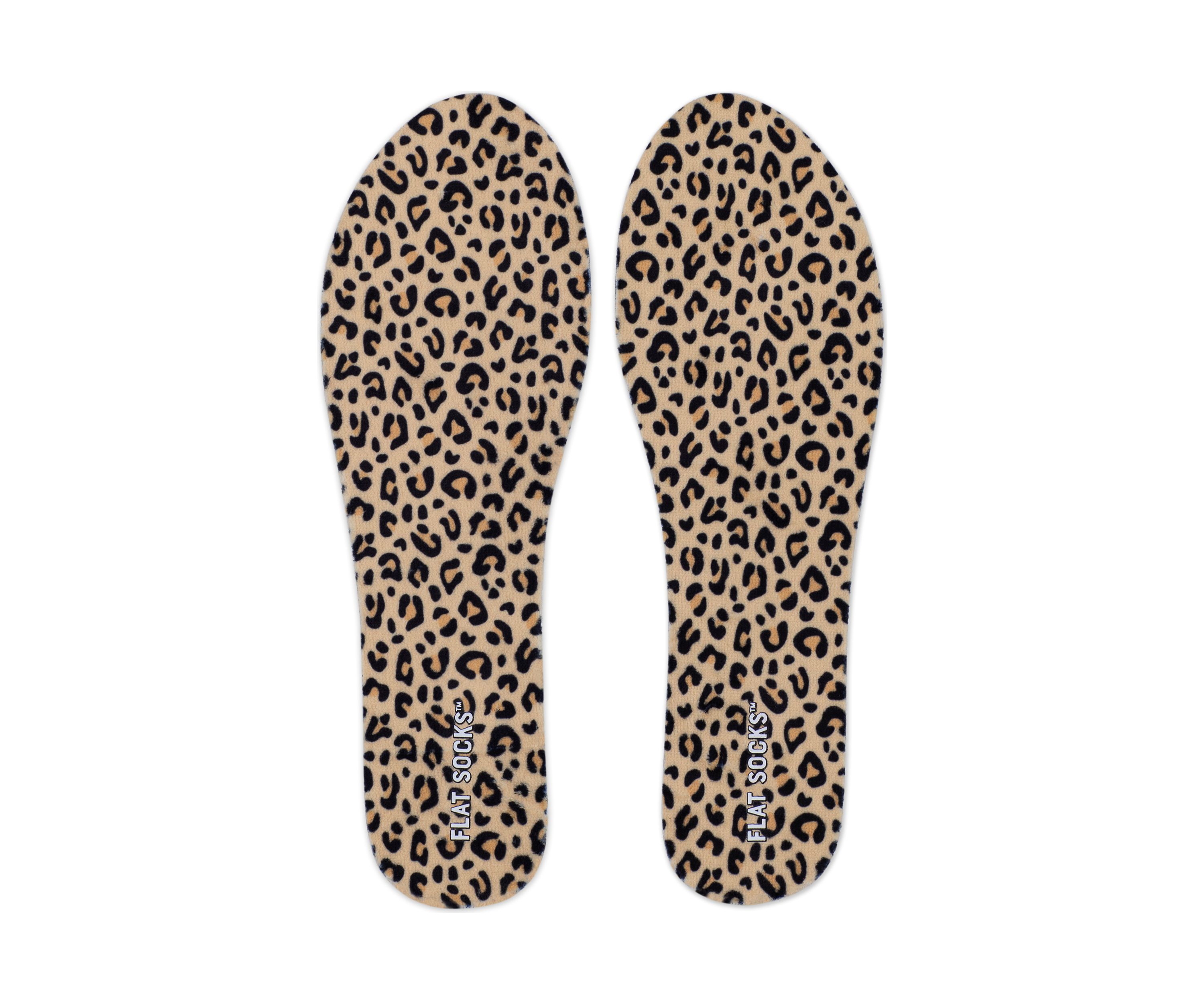 3 Pack No Show Sock Inserts - Solid and Leopard Prints
