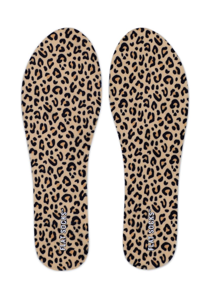 3 Pack No Show Sock Inserts - Solid and Leopard Prints