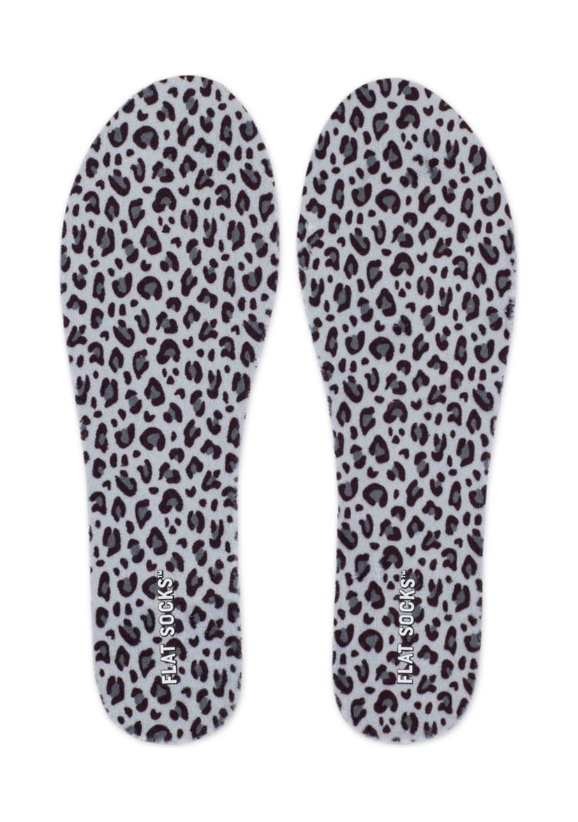3 Pack No Show Sock Inserts - Solid and Leopard Prints