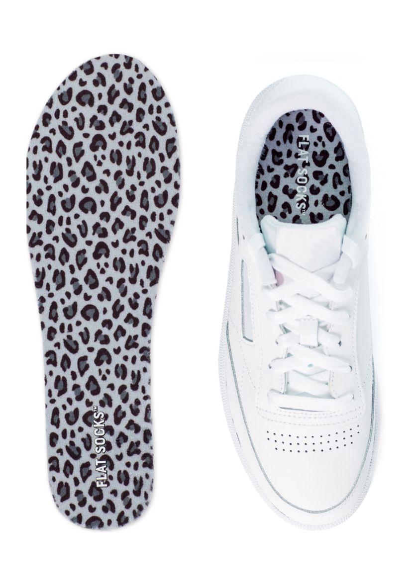 3 Pack No Show Sock Inserts - Solid and Leopard Prints