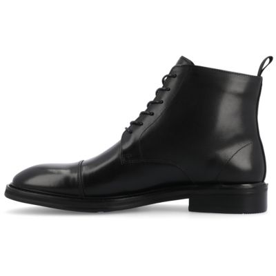 Lace-up Cap-toe Ankle Boot
