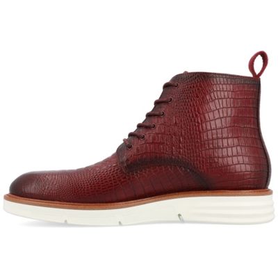 Plain-toe Lace-up Boot