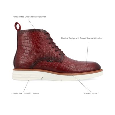 Plain-toe Lace-up Boot