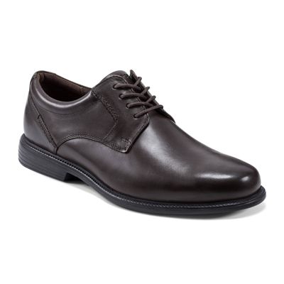 Rockport Men's Charles Road Plain Toe Oxfords, Dark Brown, 11M