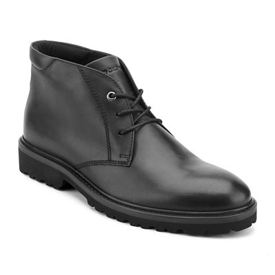 Rockport Men's Merrick Waterproof Casual Lace-Up Chukka Boots, Black, 6.5W