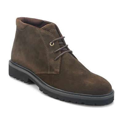 Rockport Men's Merrick Waterproof Casual Lace-Up Chukka Boots, Dark Brown, 6.5W