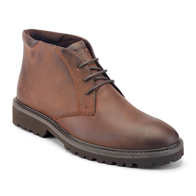 Rockport Men's Merrick Waterproof Casual Lace-Up Chukka Boots, Brown, 7.5W