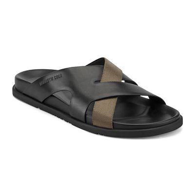 Kenneth Cole New York Men's Wassen Dress leather sandal, Black, 12M
