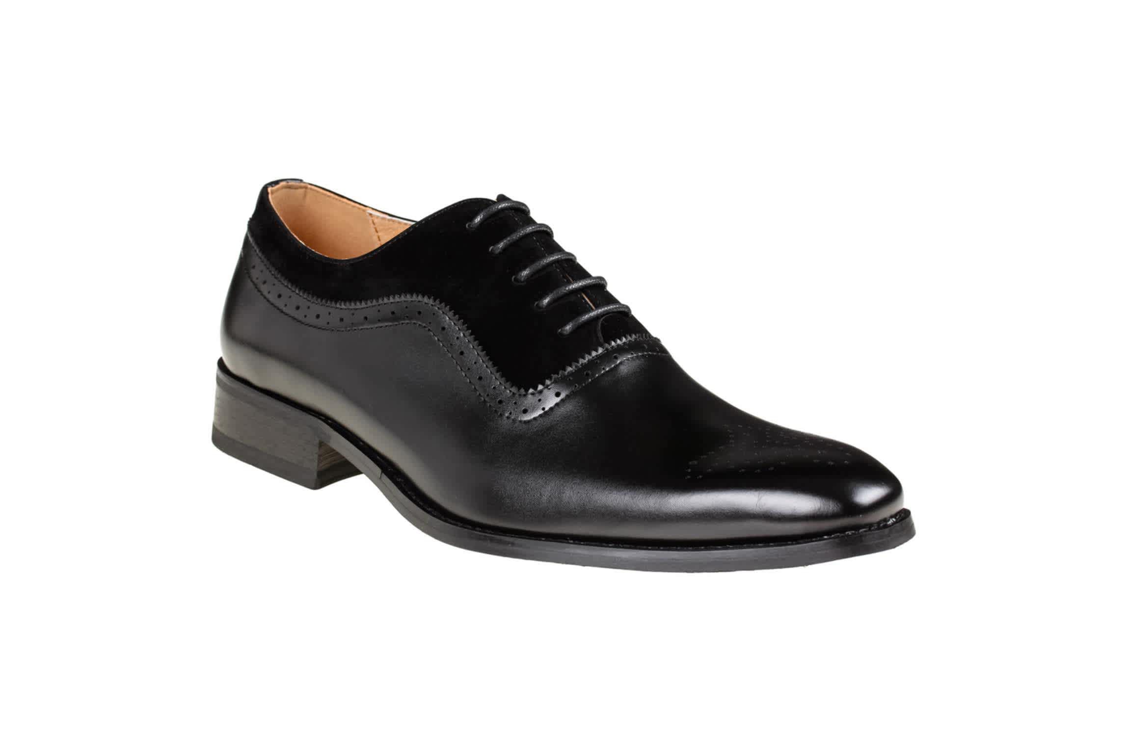 Mens Wing Tip Brogue Two Tone Shoes