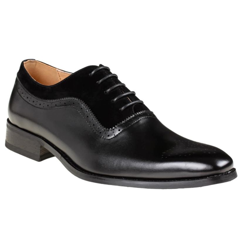 Mens Wing Tip Brogue Two Tone Shoes