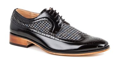 Gino Vitale Double Monk Strap Houndstooth Medallion Cap Toe Dress Shoes |  Belk