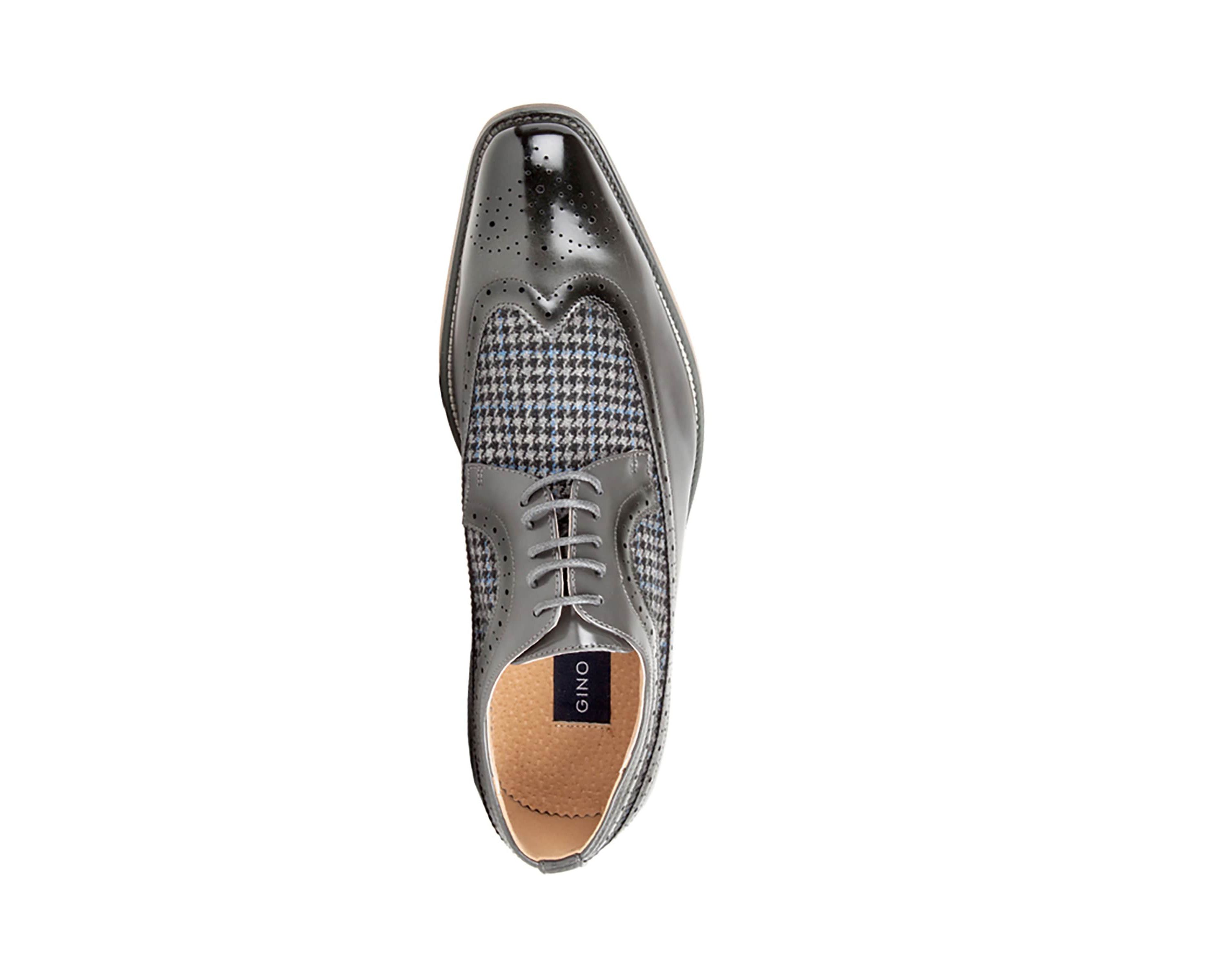 Mens Wing Tip Brogue Two Tone Shoes