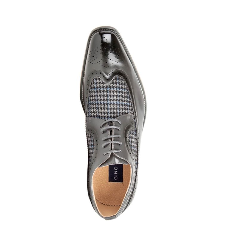 Mens Wing Tip Brogue Two Tone Shoes
