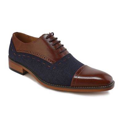 Men's Gino Vitale Lace-Up Cap Toe Oxford
