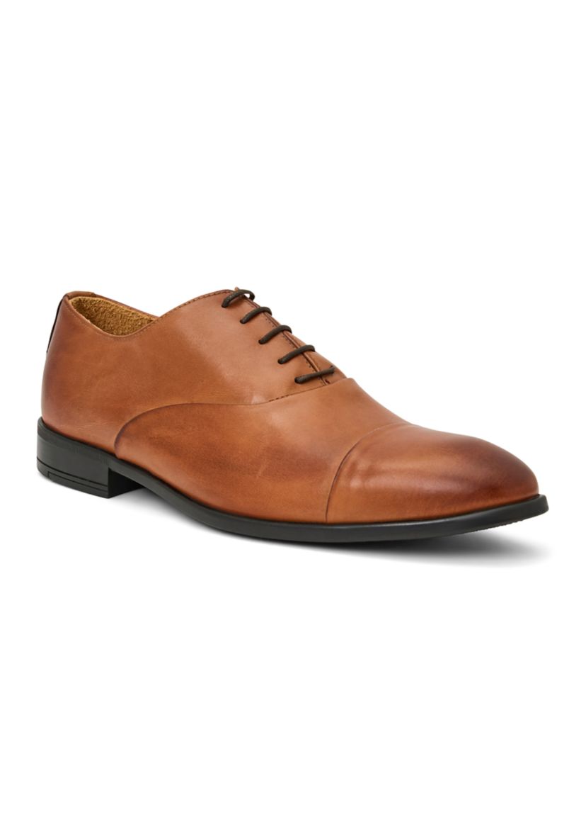 Bruno Magli Ricci Men\'s Oxford Dress Shoes Cognac Brown Leather Lace Up US 12 Prato Lace Up Cognac – Bruno Magli main image 4