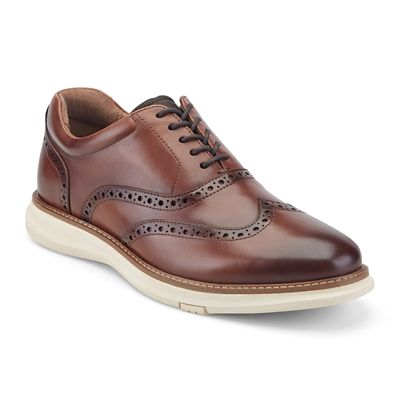 Kenneth Cole New York Men's Lendal Wingtip Oxford, Light Brown, 7.5M
