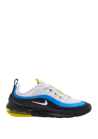 String blend overthrow Nike® White, Hyper Blue, and Black Air Max Axis Sneakers | belk