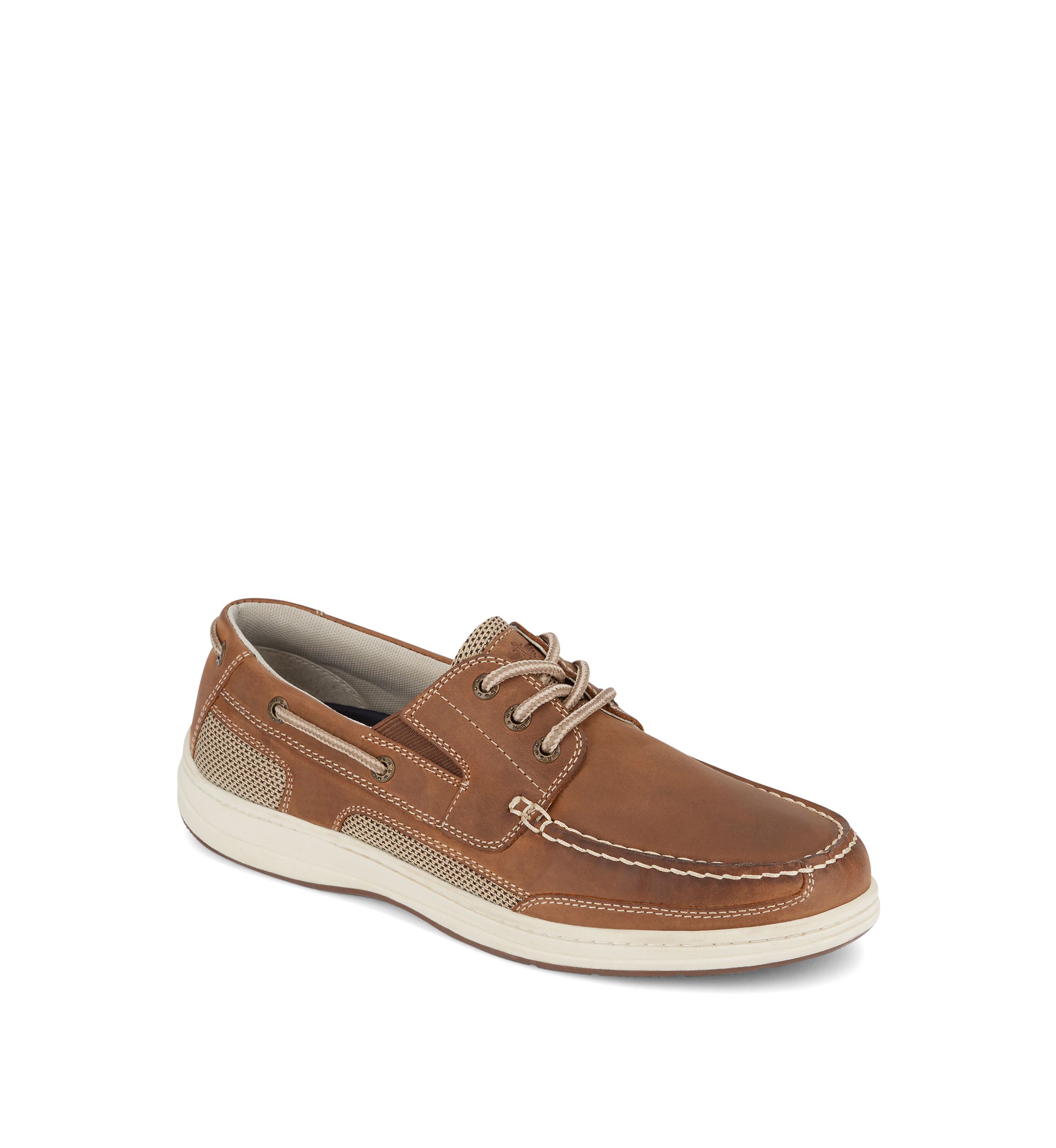 Mens Beacon Leather Casual Classic Boat Shoe with Stain Defender