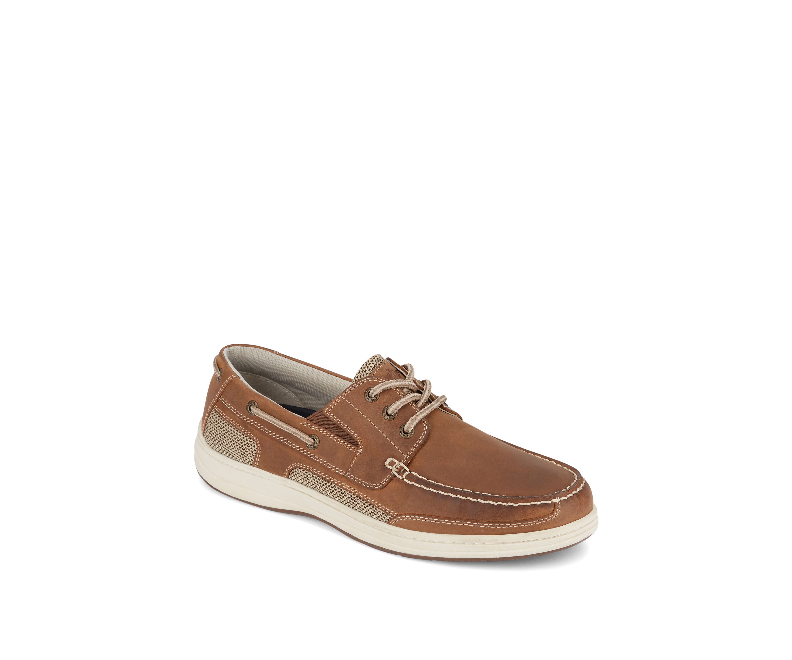 Mens Beacon Leather Casual Classic Boat Shoe with Stain Defender