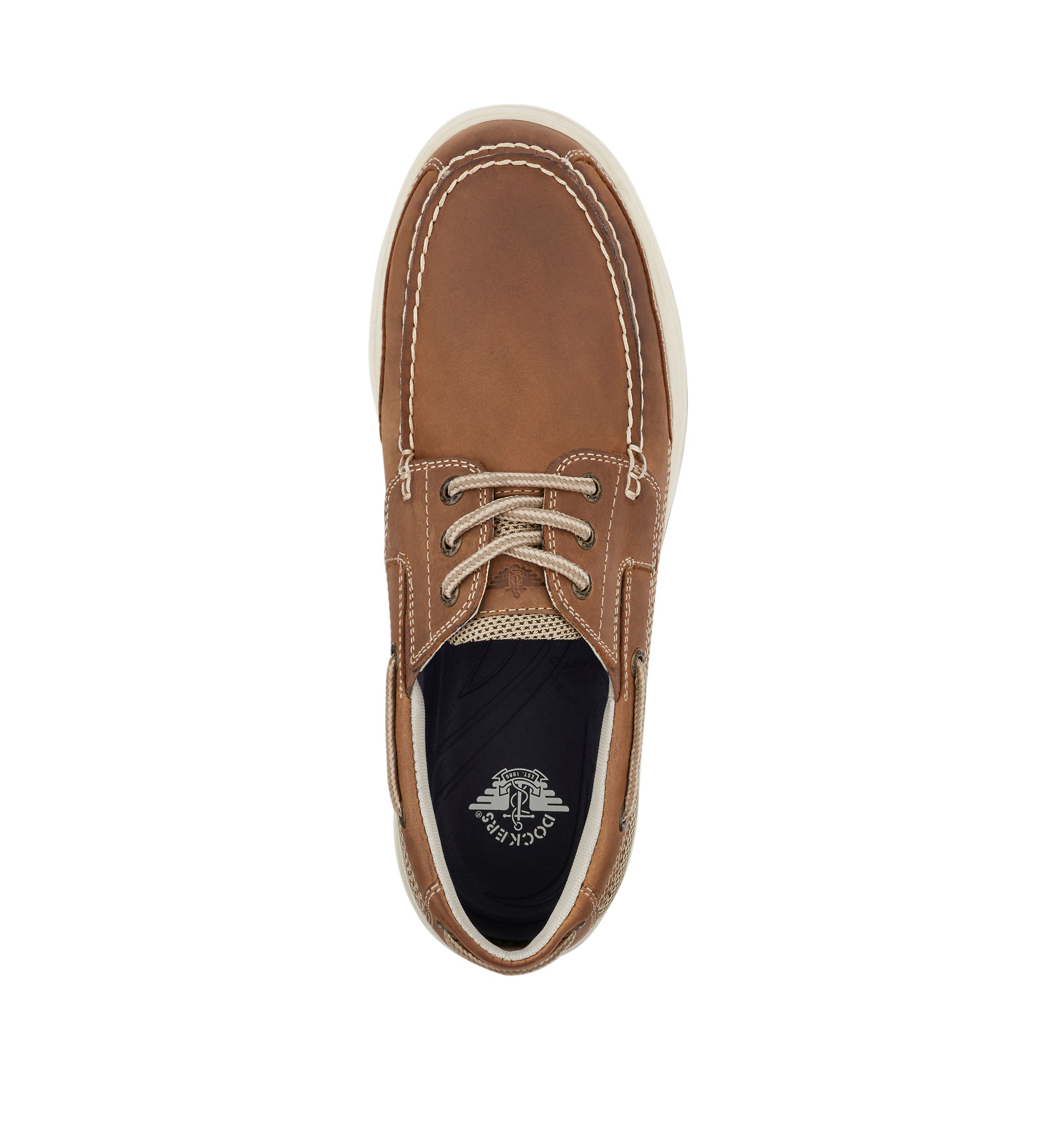 Mens Beacon Leather Casual Classic Boat Shoe with Stain Defender